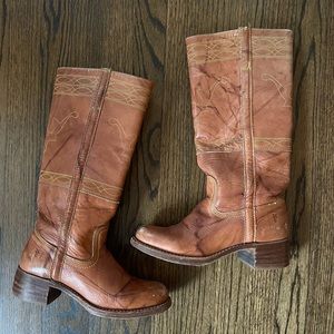 RARE 1970s Frye Campus Boots with original vintage stitching